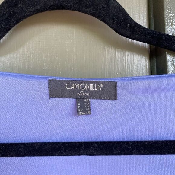 Camomilla Love Purple Red Geometric Italian Dress, Size 16, MSRP $125 - Picture 4 of 8